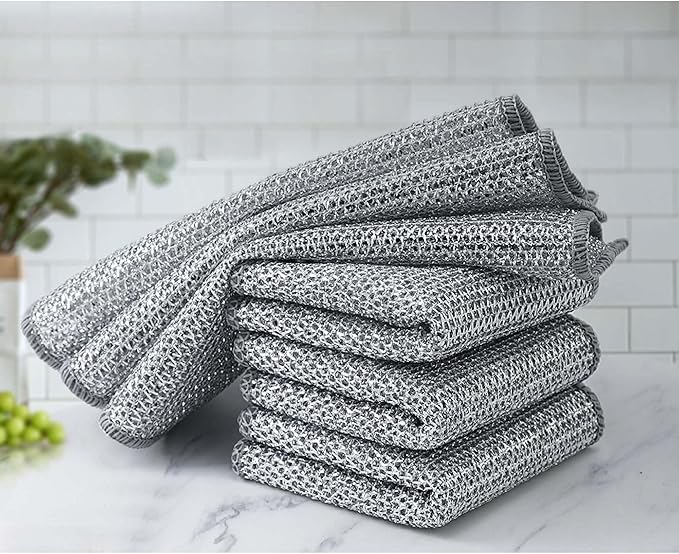 HIC Kitchen Multi-Use Non-Scratch Wire Cleaning Cloths, 2 Sets of 6