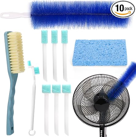 XANGNIER Fan Cleaning Brush Dust Removal Tool Kit,Bendable,10 Pcs