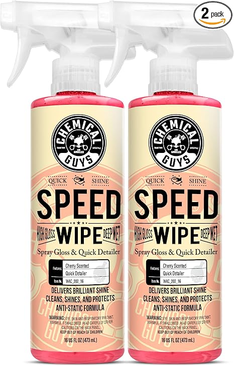 Chemical Guys WAC_202_1602 Speed Wipe Spray Gloss & Quick Detailer, Great for Cars, Trucks, SUVs, Motorcycles, RVs & Mor