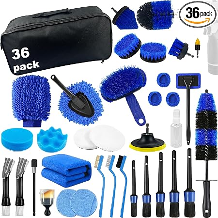 Car Detailing Kit,36pcs Car Detailing Brush Set,Car Cleaning Kit Detail Kit