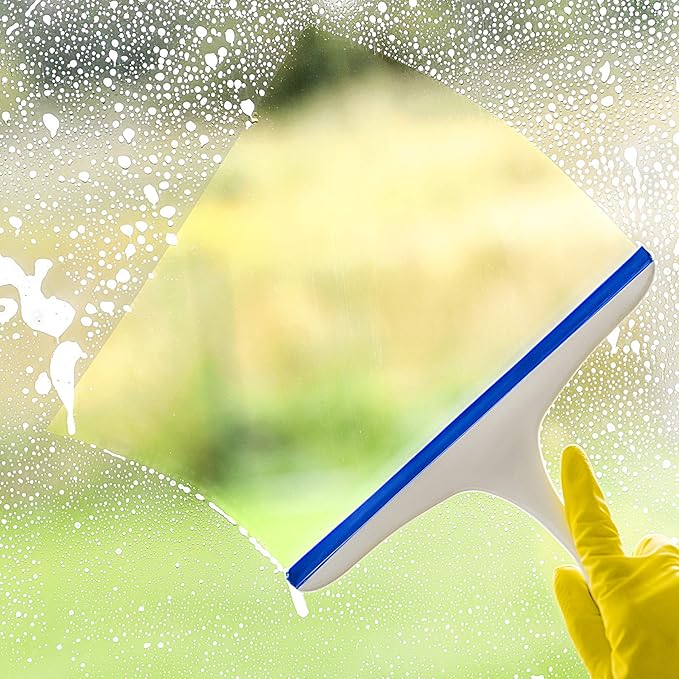 10 Pcs Shower Squeegee for Shower Glass Doors,Car Window Windshield Mirror Tile Cleaner Cleaning Wiper Squeegees Tool with Hook, Window Cleaning Shower Glass Squeegees
