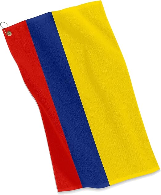 ExpressItBest Golf/Sports Towel - Flag of Colombia - Colombian