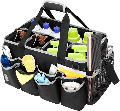 HODRANT Extra-large Wearable Cleaning Caddy with Pad, Handle & Divider