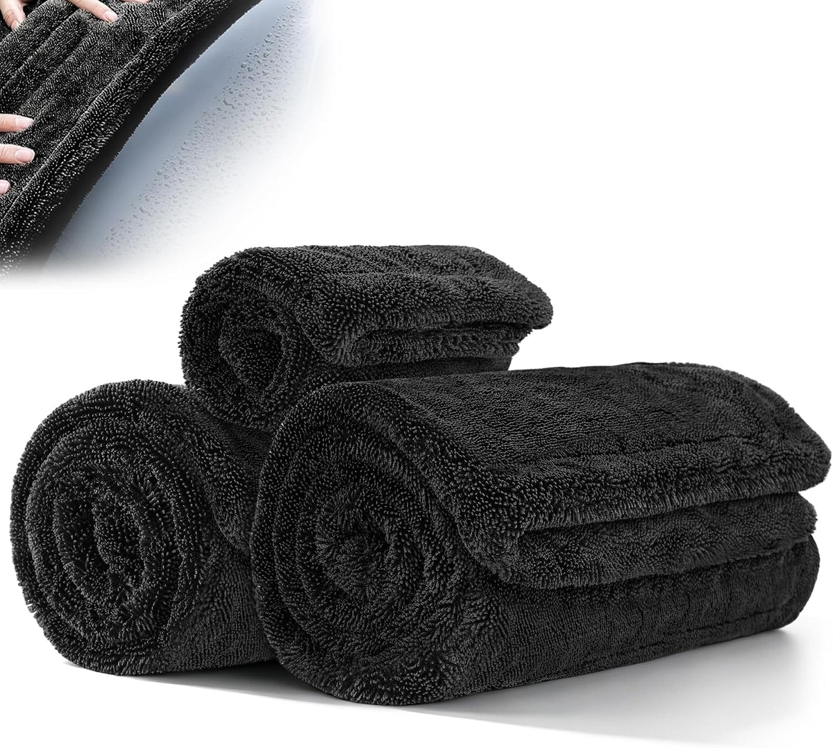 3 Pack Car Drying Towel, 1200GSM Microfiber Towels for Cars