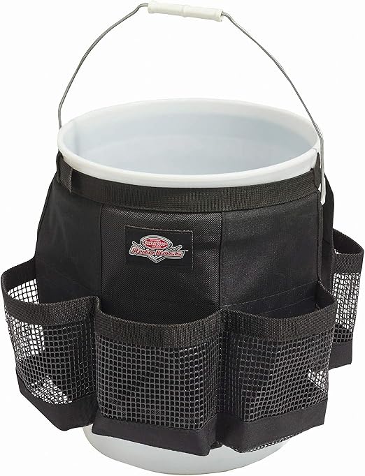 Bucket Boss Auto Boss Wash Boss Organizer for a 5 Gallon Bucket, with Fast-Drying, Exterior Mesh Pockets for Car Supplie
