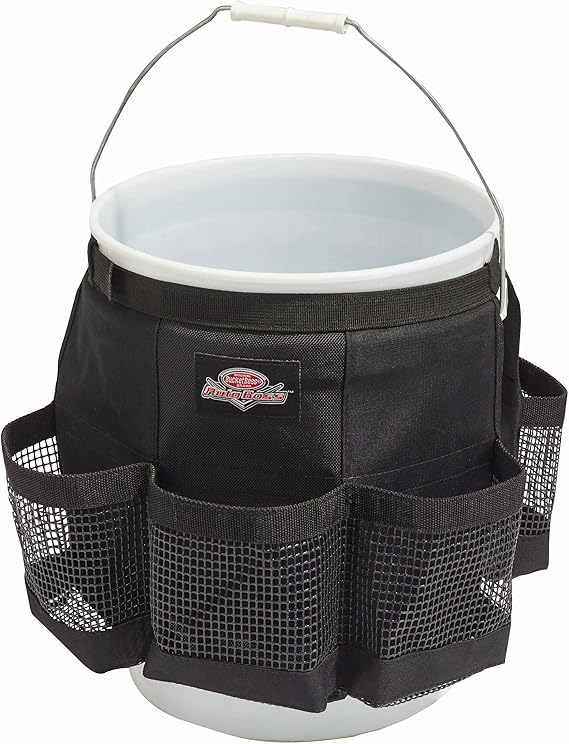 Bucket Boss Auto Boss Wash Boss Organizer for a 5 Gallon Bucket, with Fast-Drying, Exterior Mesh Pockets for Car Supplie