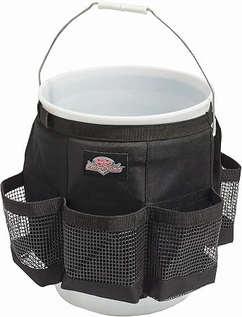 Bucket Boss Auto Boss Wash Boss Organizer for a 5 Gallon Bucket, with Fast-Drying, Exterior Mesh Pockets for Car Supplie