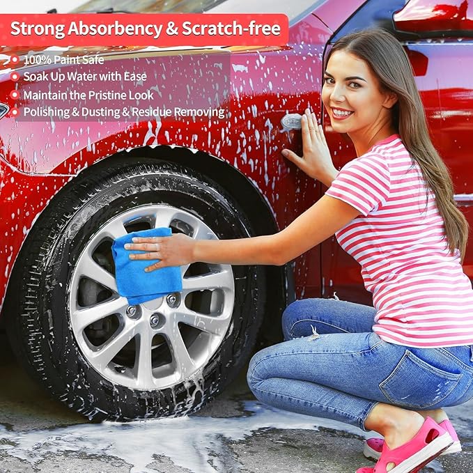 Shop Towels, 150 Pack Cleaning Rags Microfiber Towels, Bulk All-Purpose Microfiber Cleaning Cloth Lint-Free Wipe Washcloth for Commercial Garage Automotive & Housekeeping 11.5"*11.5"