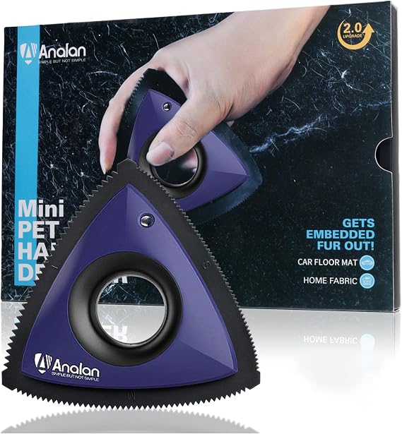 Analan Mini Pet Hair Remover for Car Detailing Dog Hair Tool(Blue Violet)
