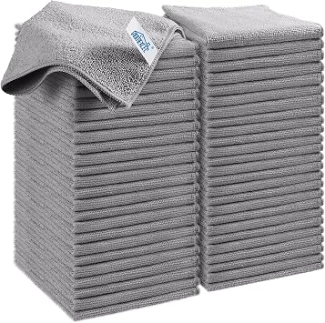 HOMEXCEL 50PK Microfiber Cleaning Cloth, Cleaning Rag for Home, 11.5x11.5in