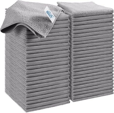 HOMEXCEL 50PK Microfiber Cleaning Cloth, Cleaning Rag for Home, 11.5x11.5in
