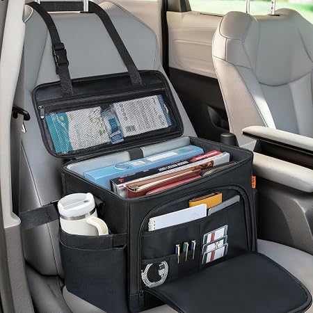 ANILD Front Car Seat Organizer, Car Office Work Truck Organizer