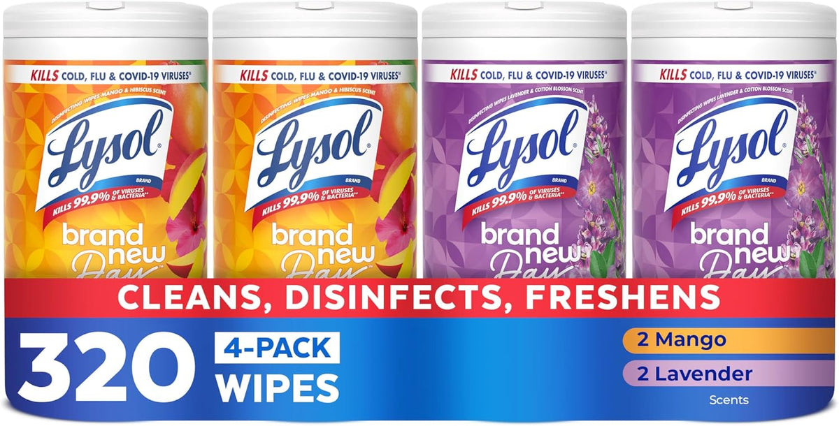 Disinfecting Wipes, Multi-Surface, Lavender + Mango, 80 ct. (4 Pack)