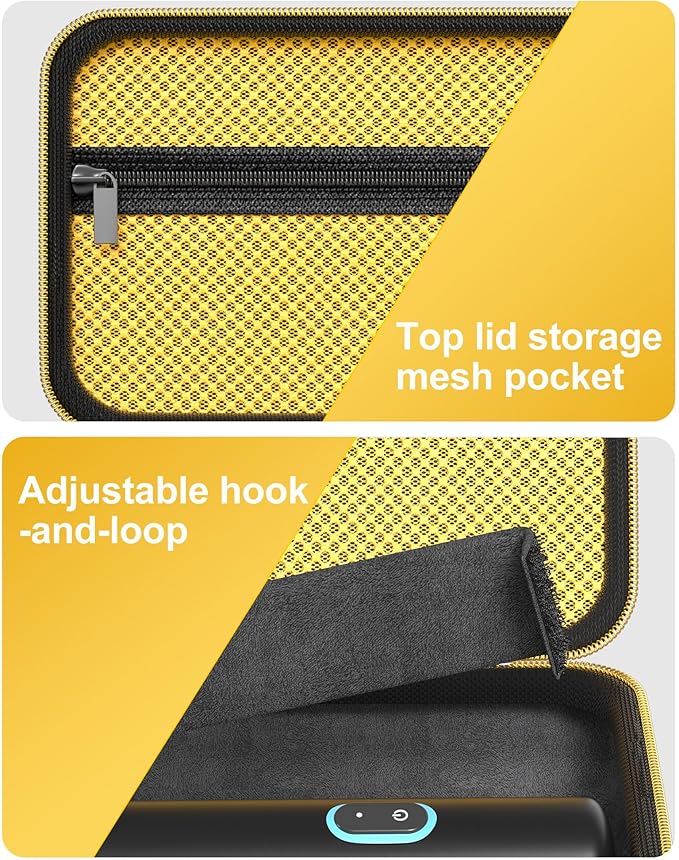 ProCase Hard Case for Fanttik Slim V8 Apex/ V8 Mate/ V10 Apex/ V10 Mate Cordless Car Vacuum, Portable Travel Carrying Storage Organizer with Mesh Pocket for Mini Handheld Vac Cleaner Accessory -Black