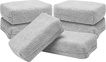VIKING Microfiber Applicator Pads for Cars, 3 Inch x 5 Inch, 6 Pack
