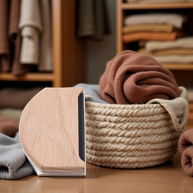 Brown Cashmere Comb Sweater Shaver Wool Comb Knitwear Comb Wooden Pilling Fuzz Fabric Lint Remover Manual Portable Brush Tool Brushes Cleaning Tools