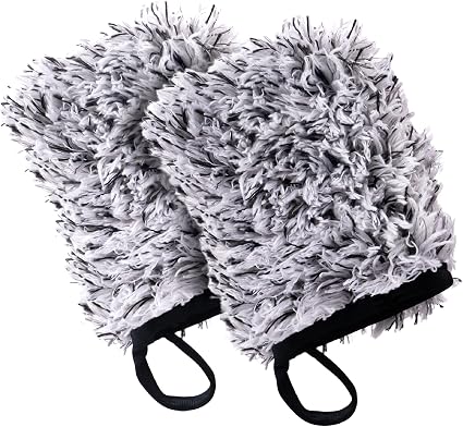 VIKING Wheel Cleaner Microfiber Mitts for Cars, 5.5 Inch x 4.4 Inch, 2 Pack
