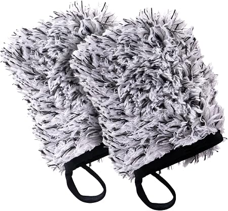 VIKING Wheel Cleaner Microfiber Mitts for Cars, 5.5 Inch x 4.4 Inch, 2 Pack