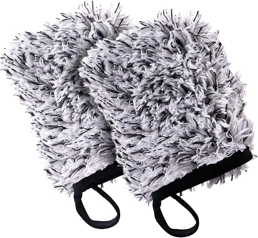 VIKING Wheel Cleaner Microfiber Mitts for Cars, 5.5 Inch x 4.4 Inch, 2 Pack