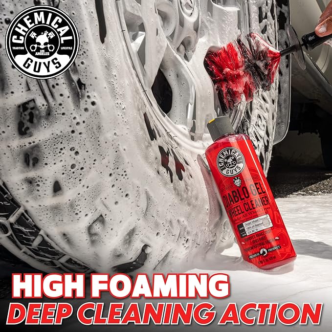 Chemical Guys Diablo Gel Oxygen Infused Foam Wheel & Rim Cleaner, Concentrated Car Wheel Cleaner Safe on All Finishes, Removes Brake Dust, Dirt, Grime, for Cars, Trucks, SUVs, Motorcycles & RVs, 16 oz