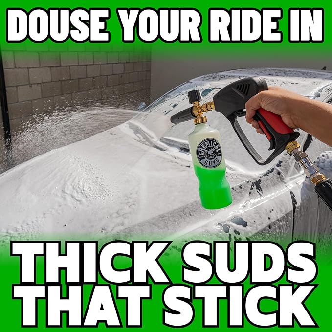 Chemical Guys 16-Piece Arsenal Builder Car Wash Kit with Foam Cannon, Bucket, and 6 x 16 oz Care Chemicals - Car Detailing Kit Works with Pressure Washers, Trucks, SUVs, Motorcycles, and More