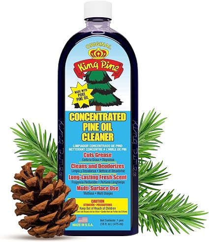 King Pine Concentrated Pine Oil Multi-Surface Cleaner Industrial Strength, Original Black, 12 Fl Oz