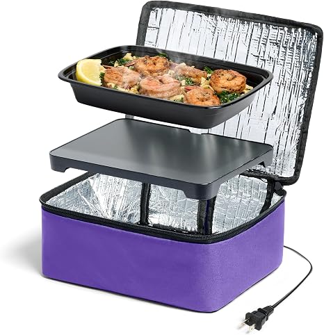 HOTLOGIC Mini Heated Lunch Box - Portable Electric Food Warmer for Men and Women - Great for Work, Office, and Construct