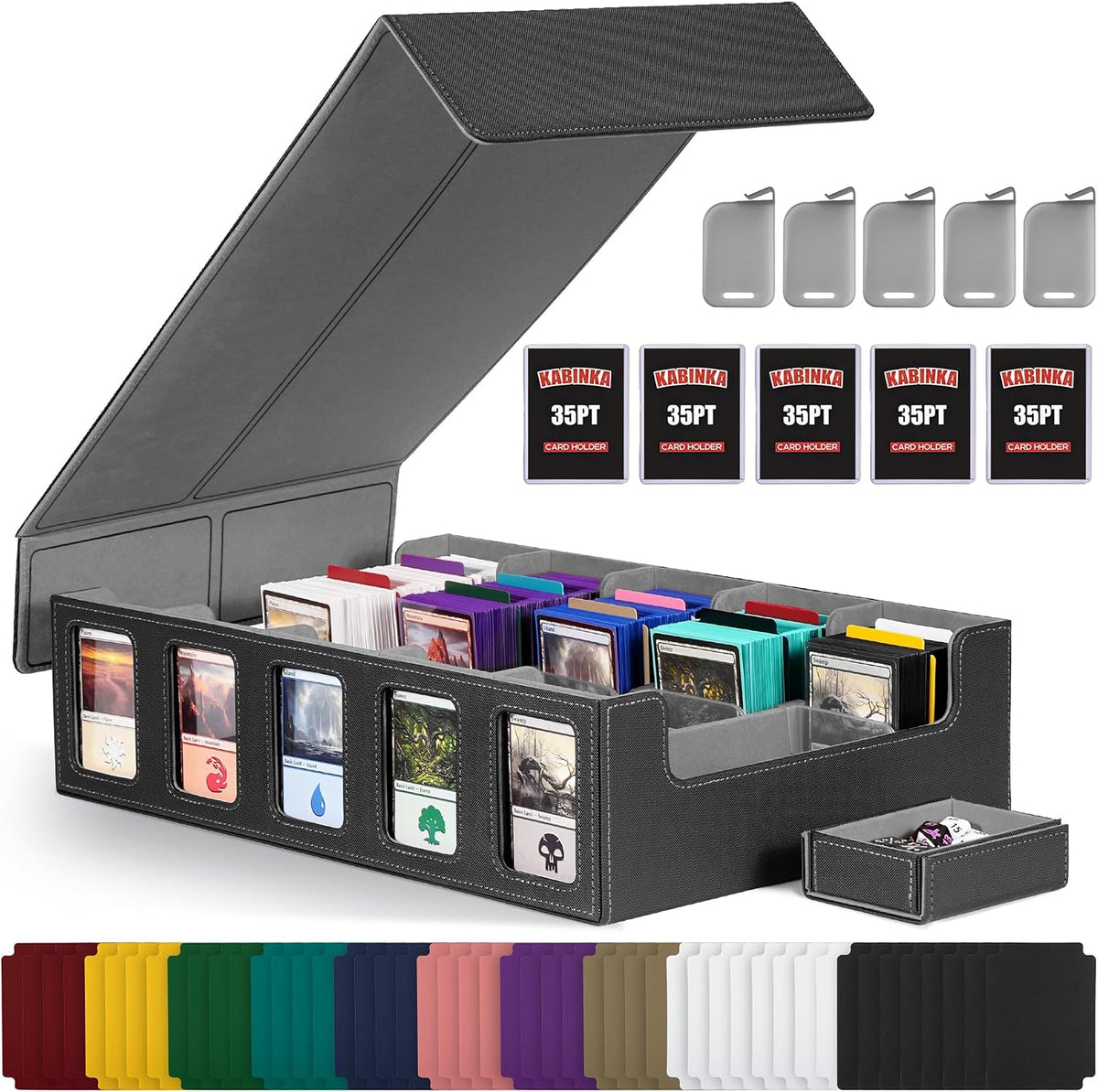 5 Row 3900+ Trading Card Storage Box with Commander Display