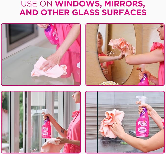 The Pink Stuff Stardrops Miracle Window and Glass Cleaner with Rose Vinegar Spray 750ml 20759
