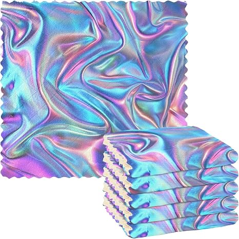 ALAZA Dish Towels Kitchen Cleaning Cloths Iridescent Blue Purple Rainbow Dish Cloths Absorbent Kitchen Towels Lint Free 