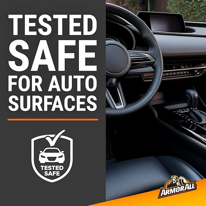Armor All Car Interior Cleaner Wipes, Interior Cleaning Wipes for Cars, Trucks, Motorcycles, 60 Each