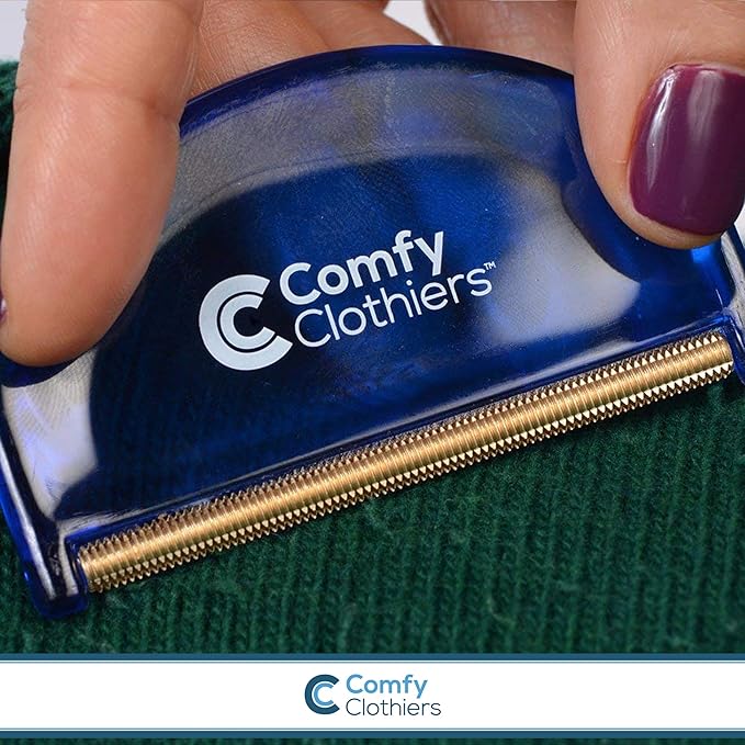 Comfy Clothiers Cashmere & Wool Comb for Sweater Care - Fabric De-Pilling Shaver & Defuzzer Tool - Precision Sweater Fuzz Remover, Cashmere Bobble Buster, and Wool Defuzzer - 5.98 x 2.99 x 0.51 Inches