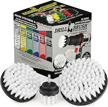 Drill Brush Attachment for Car Detailing & Washing, Wheels, Mats & Rugs