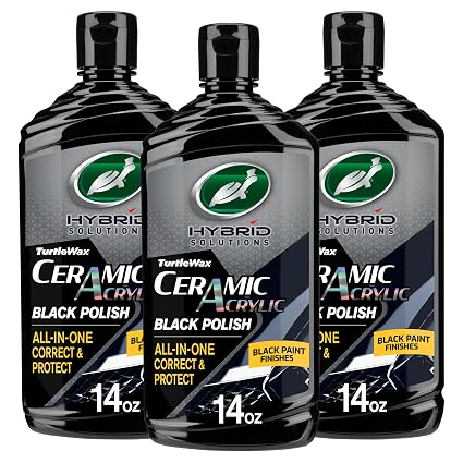 Turtle Wax Hybrid Solutions Ceramic Black Car Polish & Wax, 14 oz. (3 Pack)