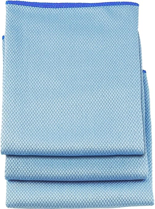 Unger Professional 18” x 18” Large Professional-Grade Microfiber Cloth Towels, 3 Pack, Multi-Purpose Wet and Dry Cleanin
