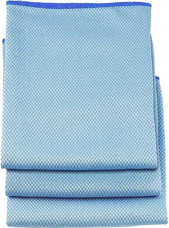 Unger Professional 18” x 18” Large Professional-Grade Microfiber Cloth Towels, 3 Pack, Multi-Purpose Wet and Dry Cleanin