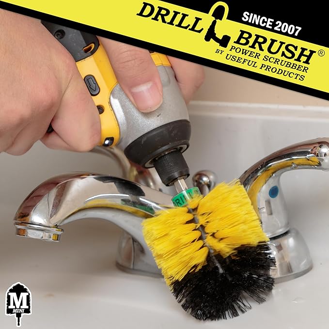 Household Cleaning Supplies - Bathroom Cleaning Accessories - Bath Mat Cleaner - Bathroom Brush - Tile Grout Cleaner - Bathtub Scrub Brush - Sink Cleaner - Toilet Scrubber - Shower Cleaning Brush