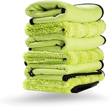 Adam's Polishes Microfiber Glass Cleaning Towel - Two Sided, Streak Free Glass Cleaning Towel - Soft Satin Stitched Edge