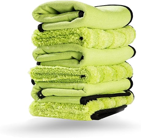 Adam's Polishes Microfiber Glass Cleaning Towel - Two Sided, Streak Free Glass Cleaning Towel - Soft Satin Stitched Edge