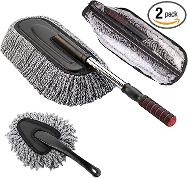 Microfiber Car Duster Cleaning and Car Dash Brush Supplies for Dashboard