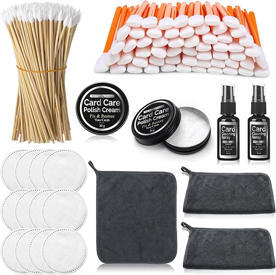 Nuanchu 607 Pcs Card Cleaning Kit Spray Polish Paste Cotton Swabs Cloth