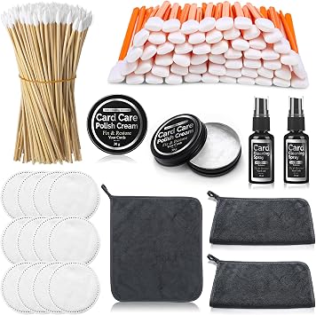 Nuanchu 607 Pcs Card Cleaning Kit Spray Polish Paste Cotton Swabs Cloth