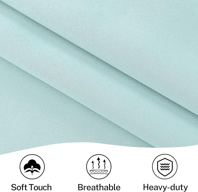 Vatge French Door Curtain Front Door Curtains for Glass Window,Sidelight Curtains for Front Door, 1 Panel, W25 x L72, Aqua