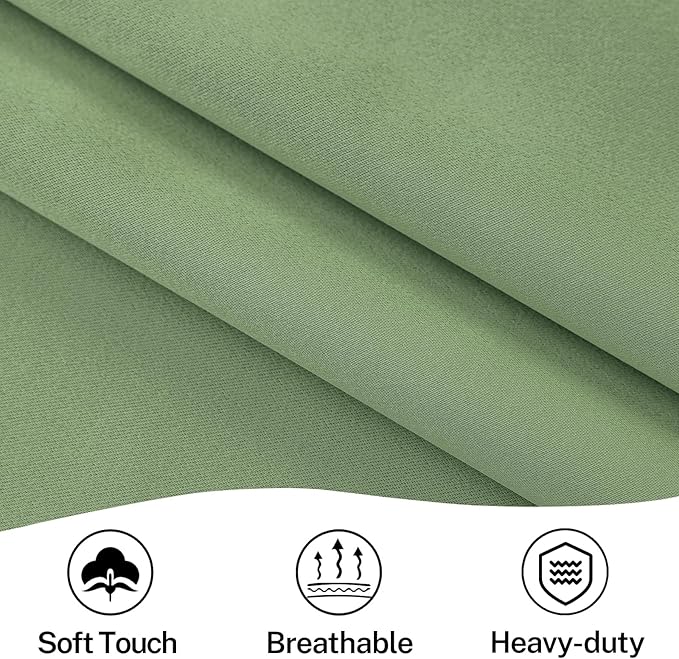 Vatge Sidelight Curtains for Front Door, Self Adhesive Sidelight Curtains for Door Winow, 1 Panel, W25 x L80, Sage Green