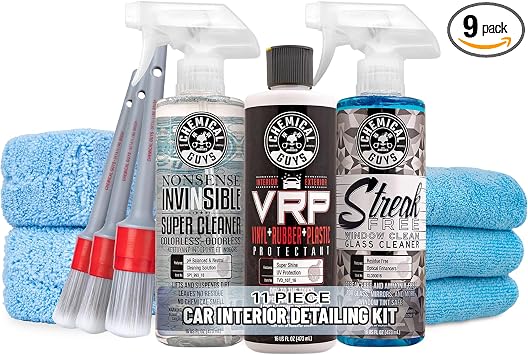 Chemical Guys, 11-Piece Interior Car Detailing Kit, VRP, Nonsense & Glass