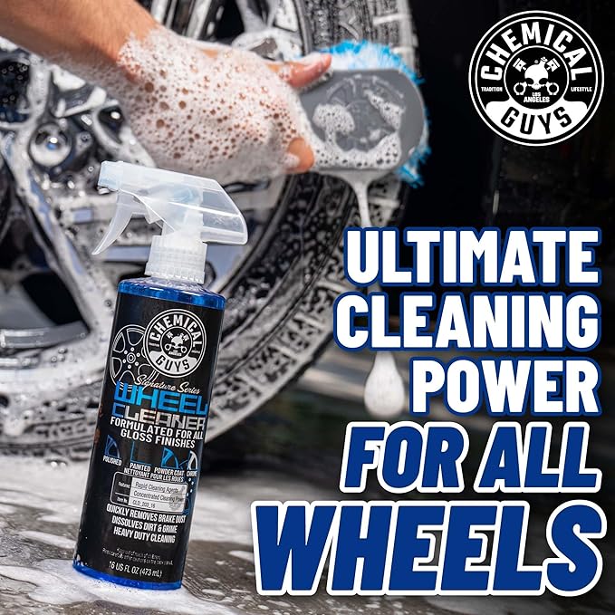Chemical Guys Wheel Cleaner Spray Signature Series - Safe for Gloss Finishes, Chrome, Painted, Powder-Coated, and Clear-Coated Wheels - Removes Brake Dust and Road Grime - 16 oz