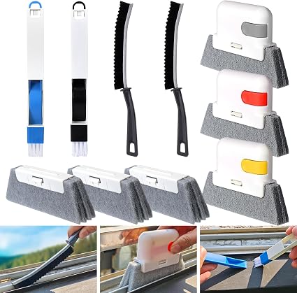 XANGNIER Window Track Cleaning Tools,Window Sill Cleaner Tool Kit,10 Pcs