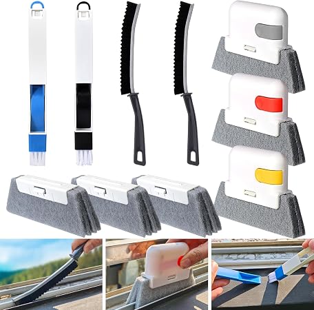 XANGNIER Window Track Cleaning Tools,Window Sill Cleaner Tool Kit,10 Pcs