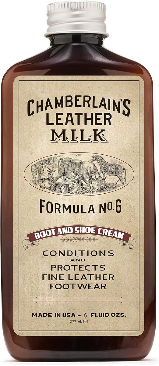 Leather Milk Leather Boot & Shoe Conditioner and Cleaner - No. 6 - All-Natural, Non-Toxic Shoe Care Cream Made in The US
