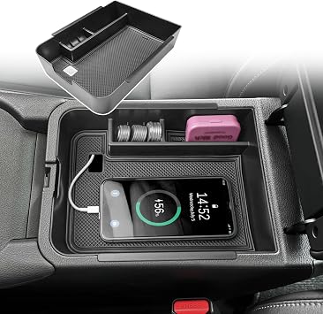 Center Console Organizer Tray for 2020-2025 Nissan Sentra, Black Trim